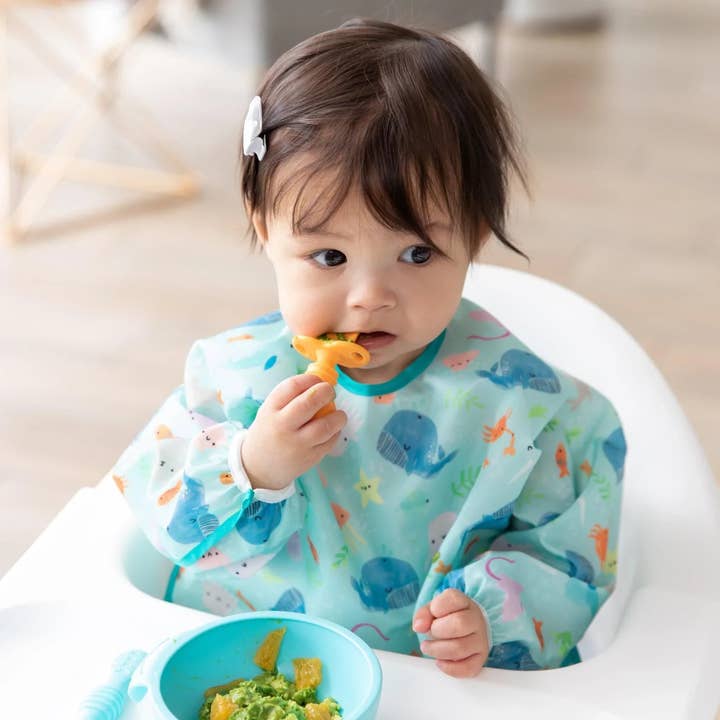Bumkins - Wholesale Bib - Baby - Sleeved Bib: Ocean Life