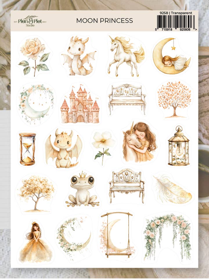 Månprinsessa | Klistermärken för wholesale av Plan & Plot Studio