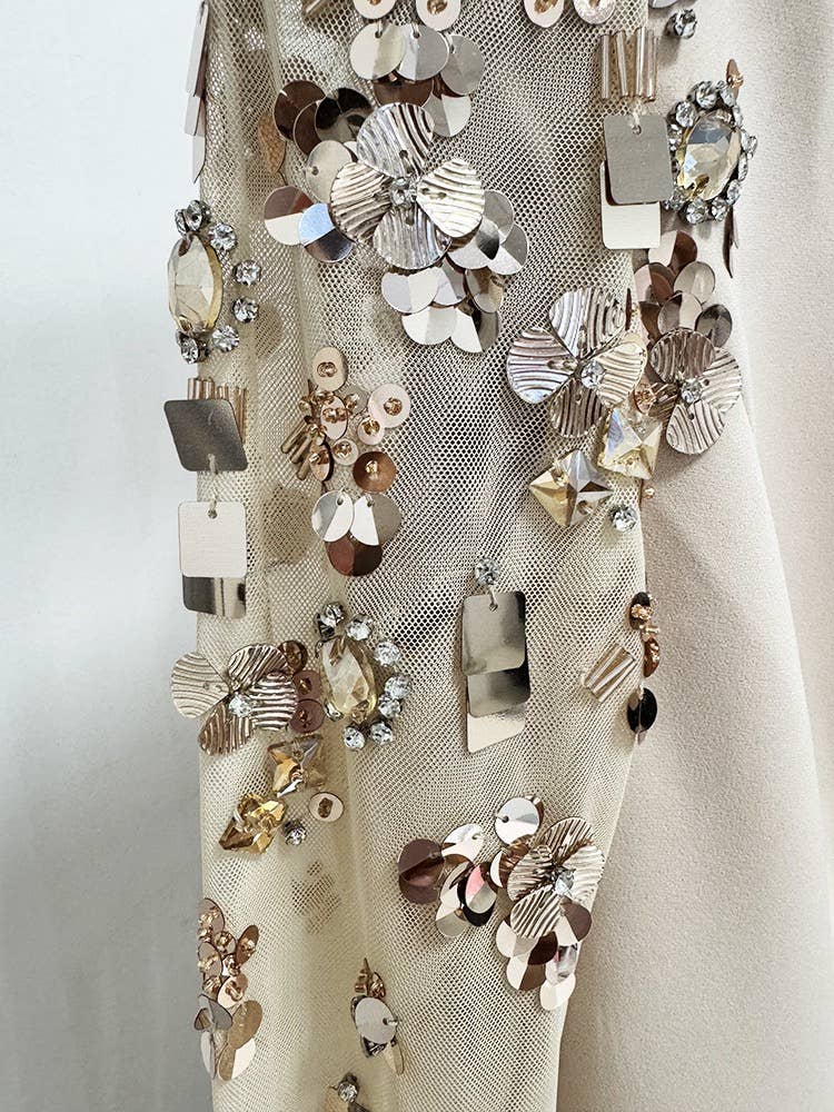 Productseeker - Wholesale Gown - Women's - DR862Y Mesh Patchwork Beaded Rhinestone Long Evening Dress5