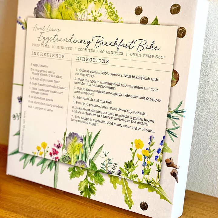 Impresión decorativa para hornear de desayuno de la tía Lisa's Eggstraordinary para venta al por mayor de Aunt Lisa's Recipe Gifts