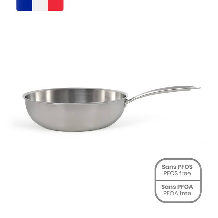 MEP162 - Brigada - Wok em aço inoxidável 28 cm por atacado de Livoo