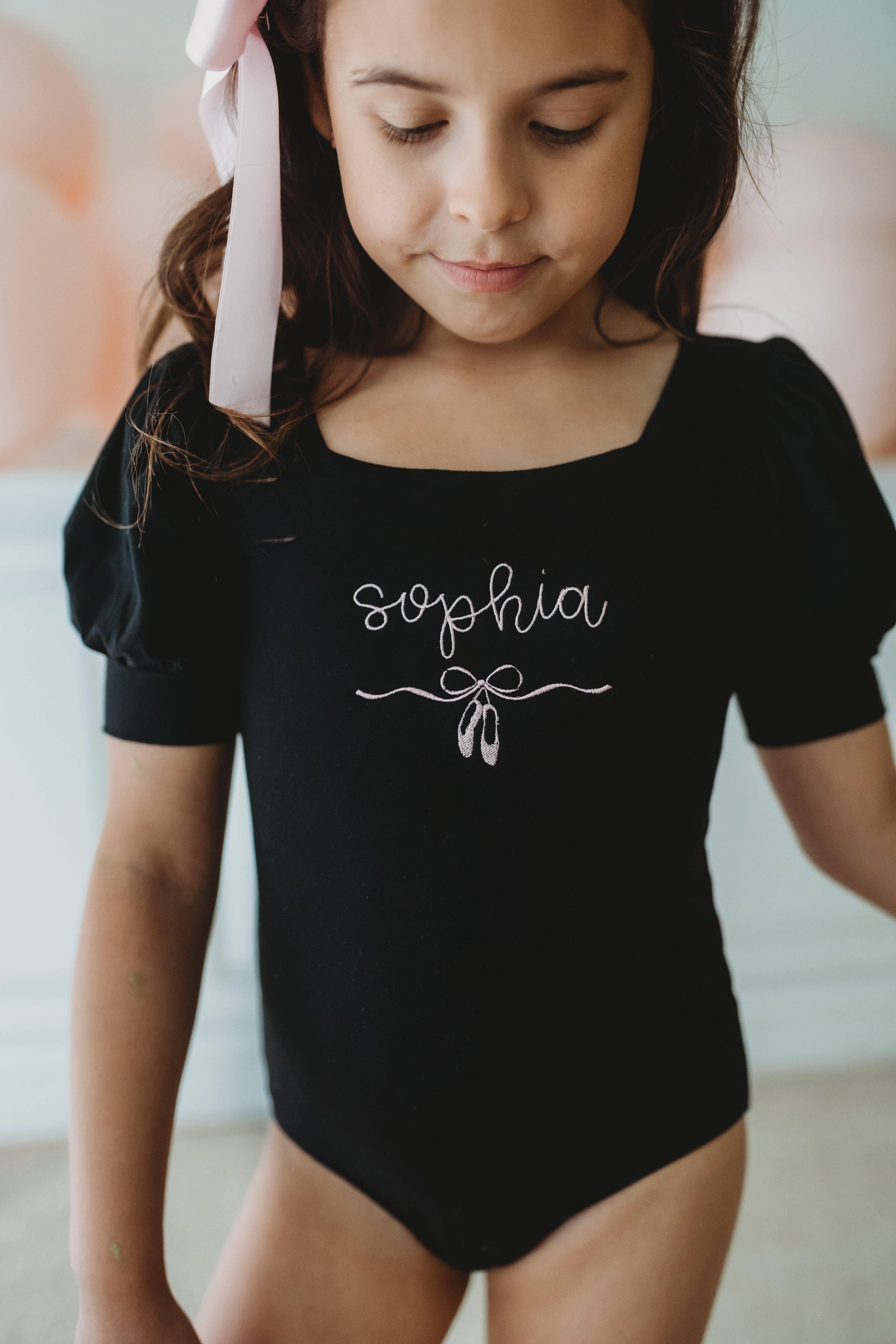 Cheeky Plum - Wholesale Leotard - Kids - Puff Sleeve Leotard - Black Magic12