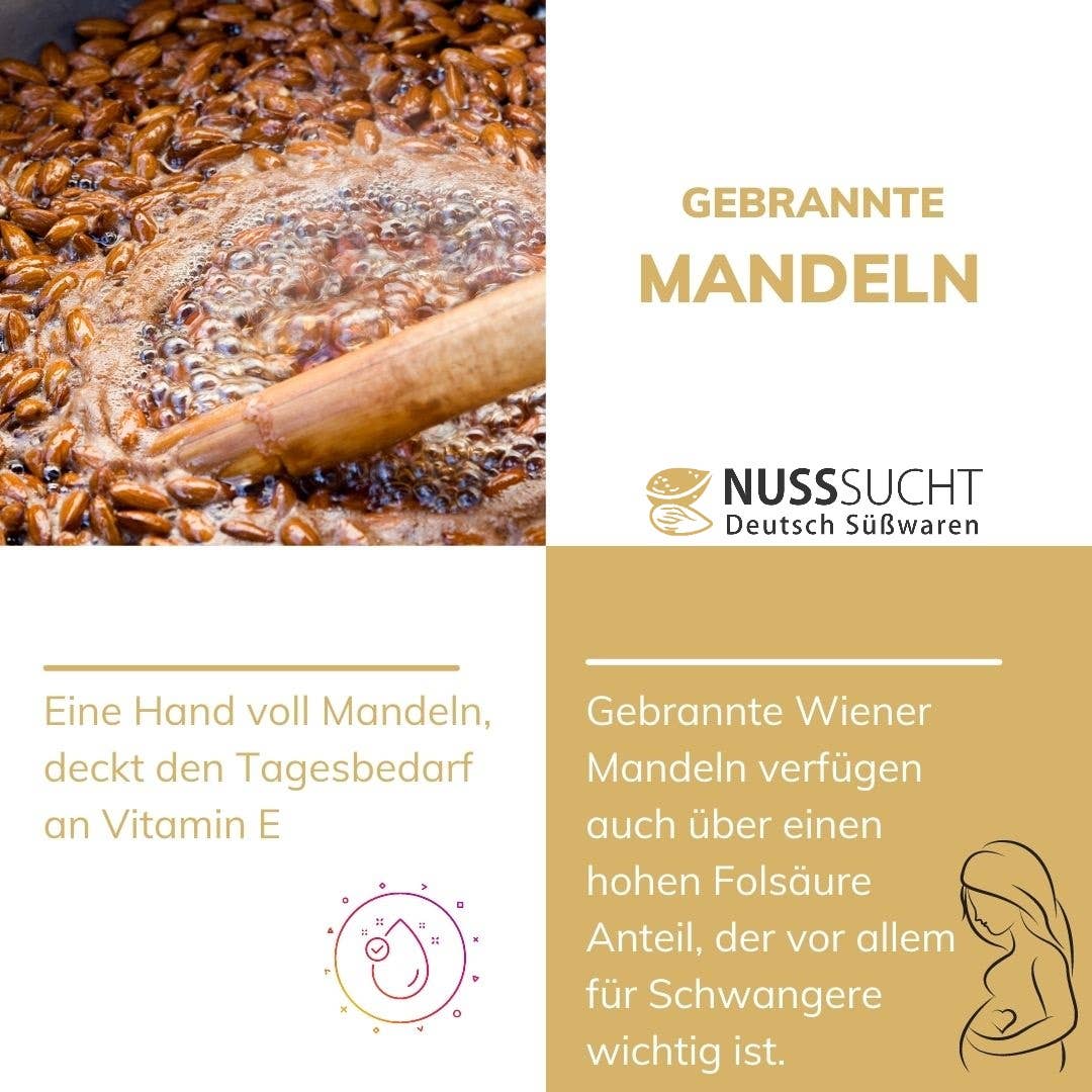 Nusssucht Deutsch Süßwaren - Vendita all'ingrosso Frutta secca - Mandorle tostate funfair kiloware vaniglia2