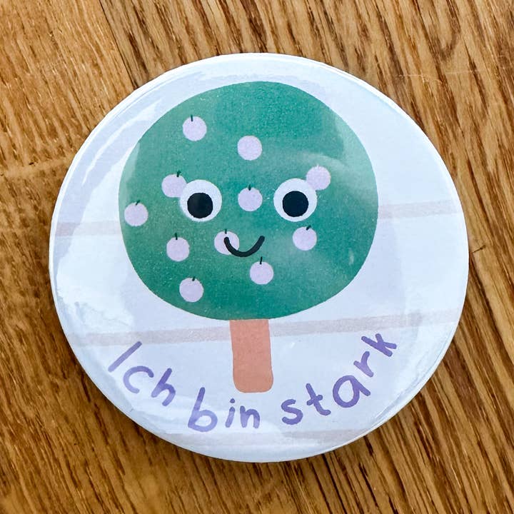 Button Pin I am strong Tree for wholesale by StudioSonna