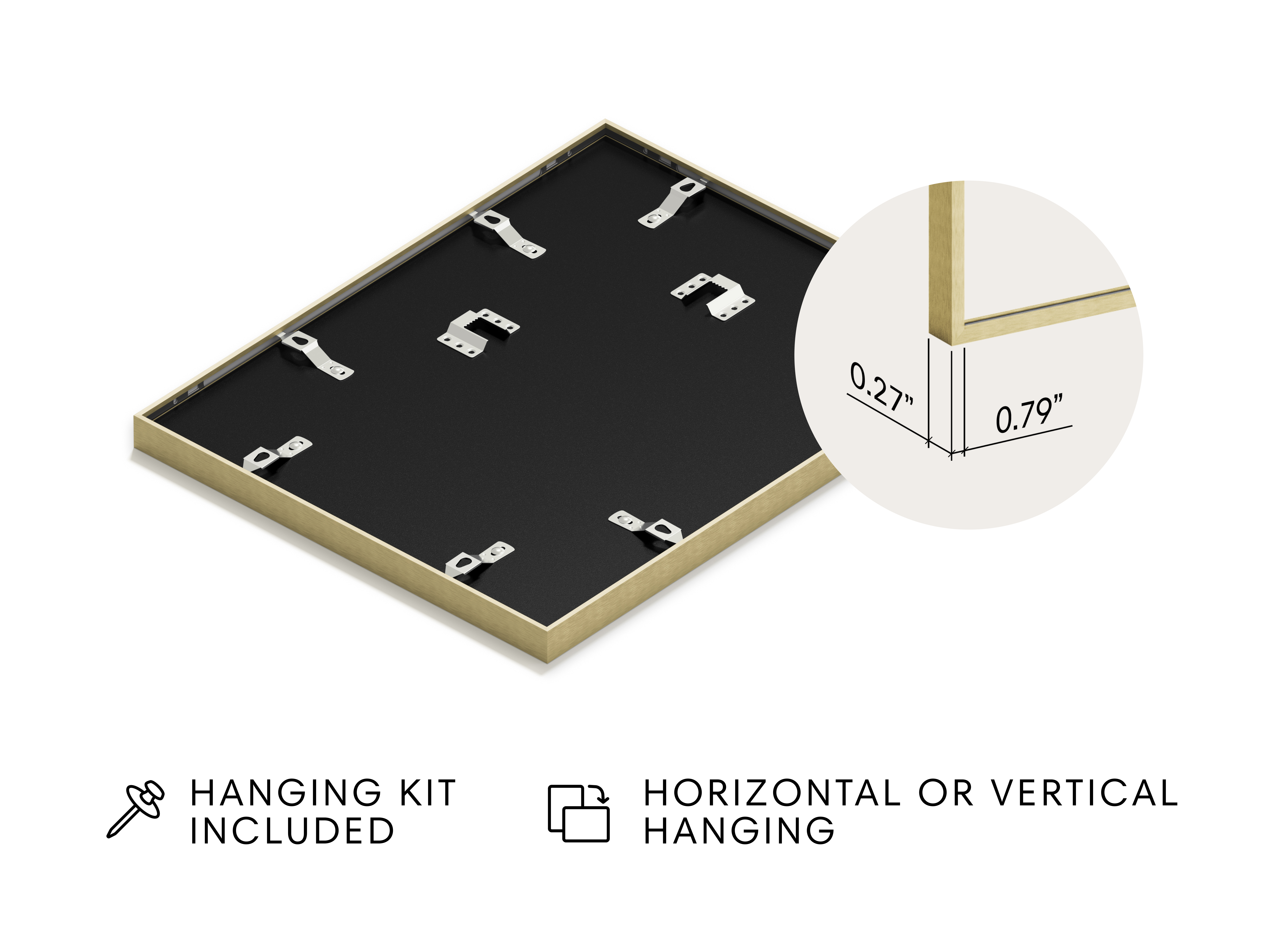 Haus and Hues – Engroshandel Billedramme – Guldmetalramme med glas21