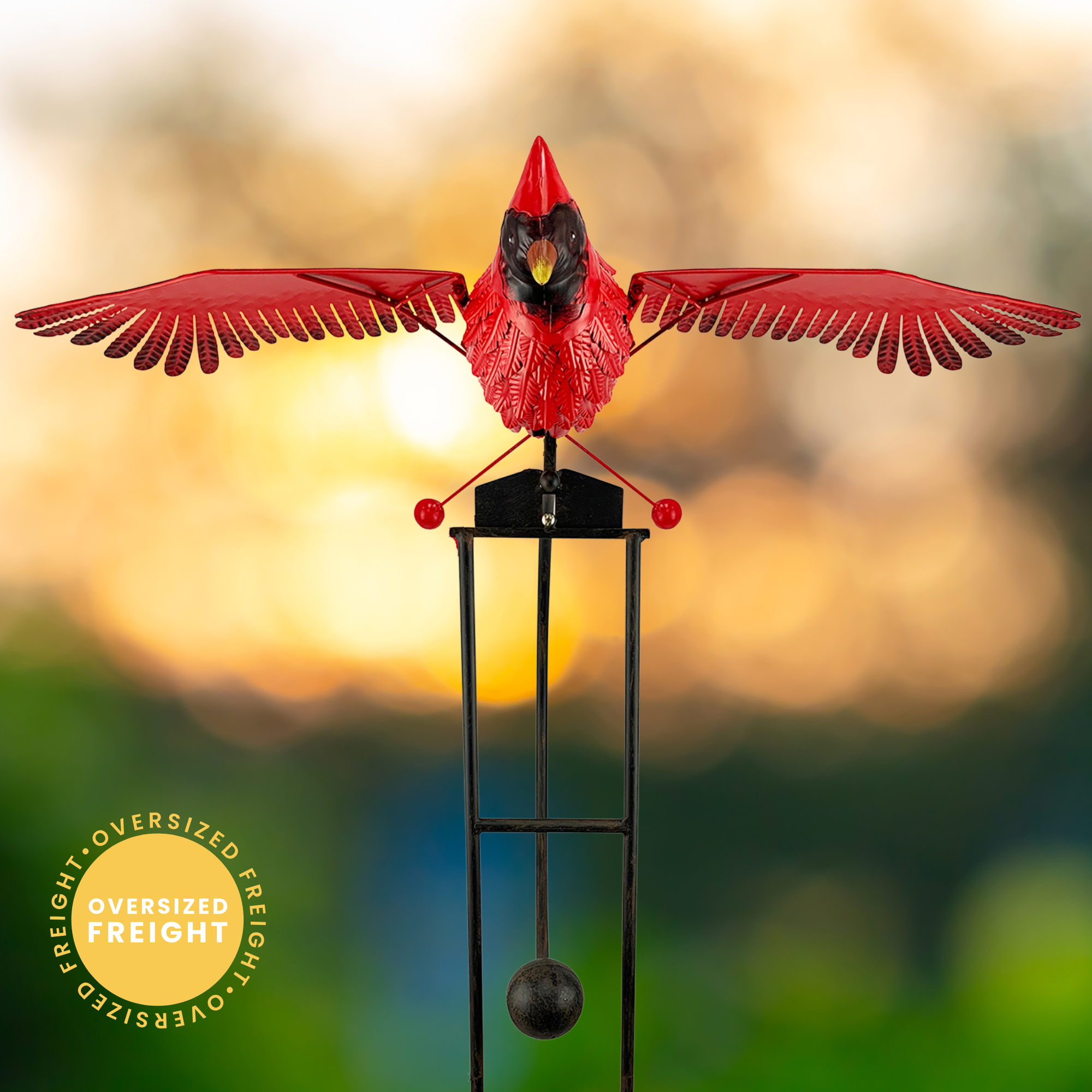 RCS Gifts - Wholesale Outdoor Ornament/Decor - Large Cardinal Garden Balance Rocker – over 3 ft Wingspan!0