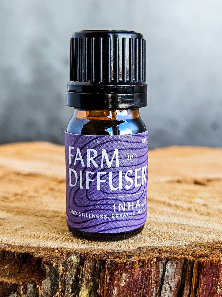 INHALE Essential Oil Diffuser Blend 5ml: Lavender, Lemon + for wholesale by Farm to Diffuser Lava Rock Diffuser Aromatherapy Blends