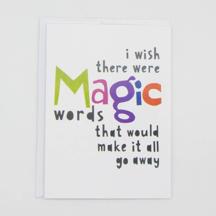 Magic Words Card – Sympathy & Support for wholesale by Kim Dettmer Art
