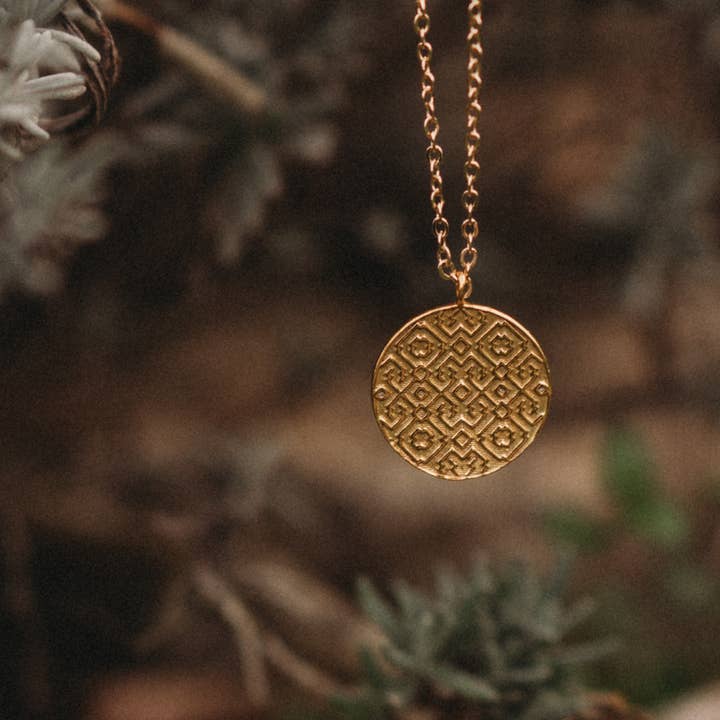 Shipibo Medallion for wholesale by Lila in the Sky