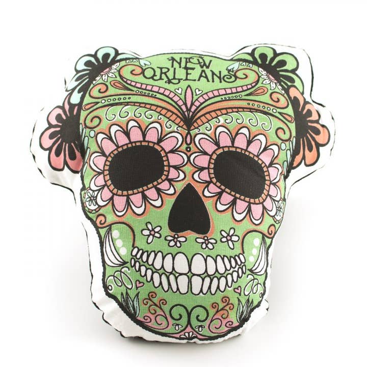 Pillow - Floral Sugar Skull for wholesale by THE PARISH LINE