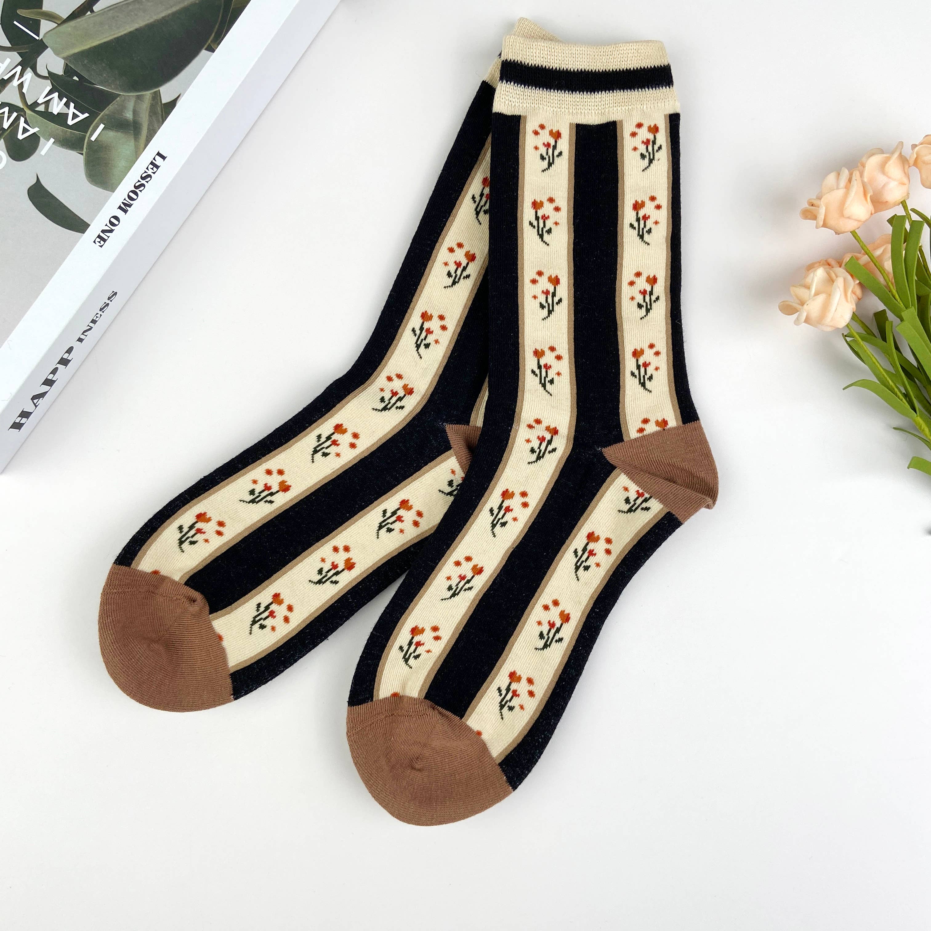mildstyles - Wholesale Socks - Women's - Combed cotton women's socks floral lolita mid-calf socks aut0