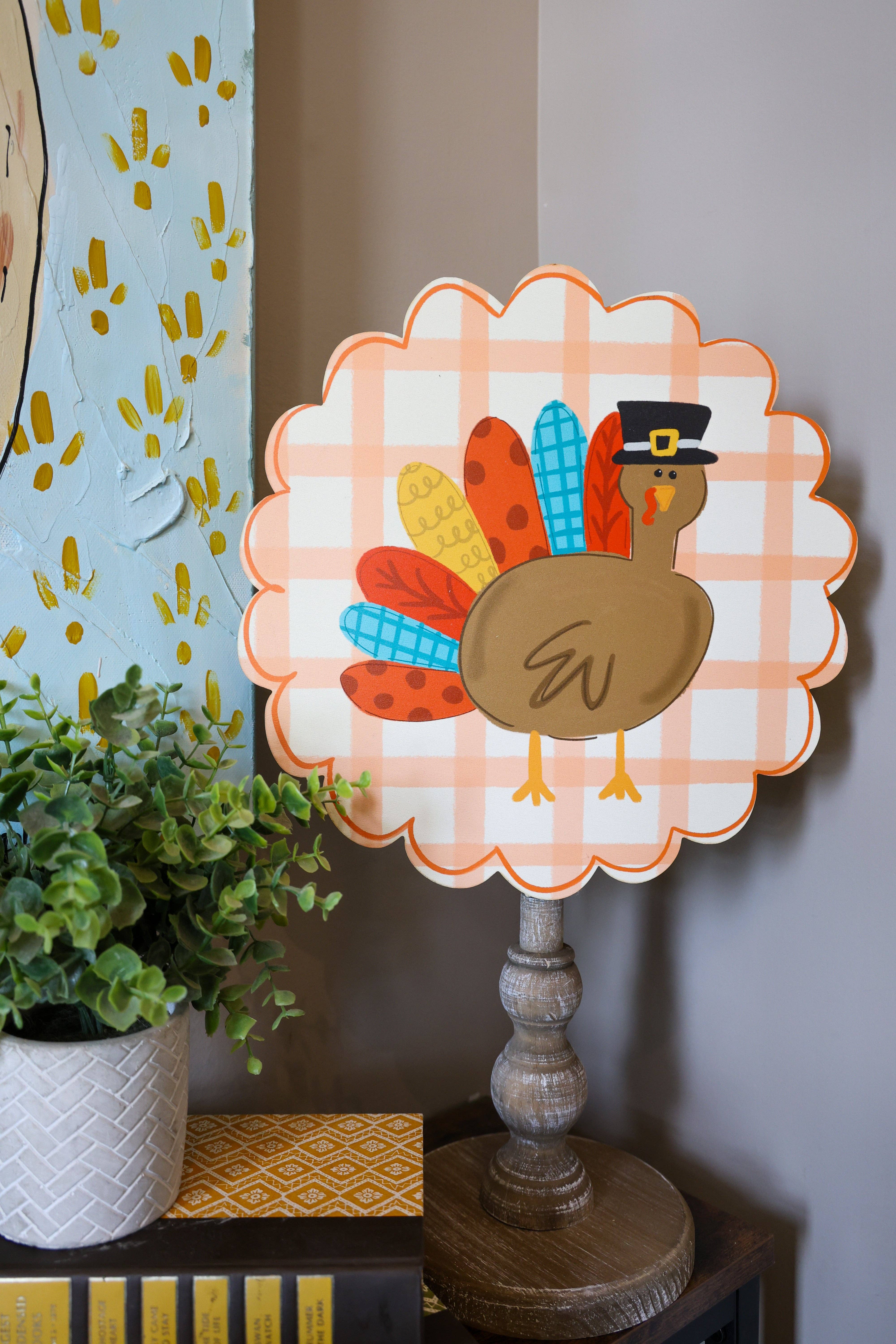 Doodles By Rebekah - Wholesale Decorative Tabletop Object - Scalloped Turkey Topper1