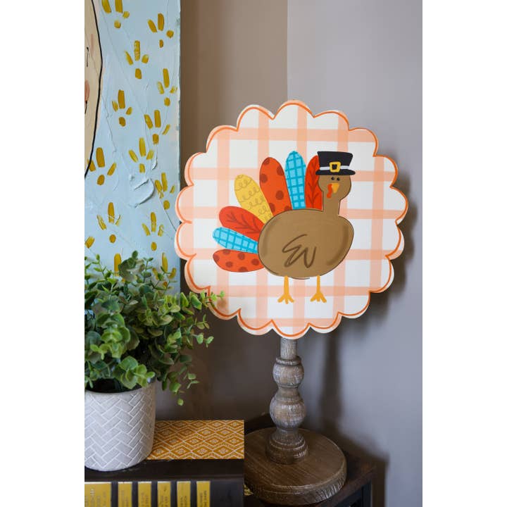 Doodles By Rebekah - Wholesale Decorative Tabletop Object - Scalloped Turkey Topper1