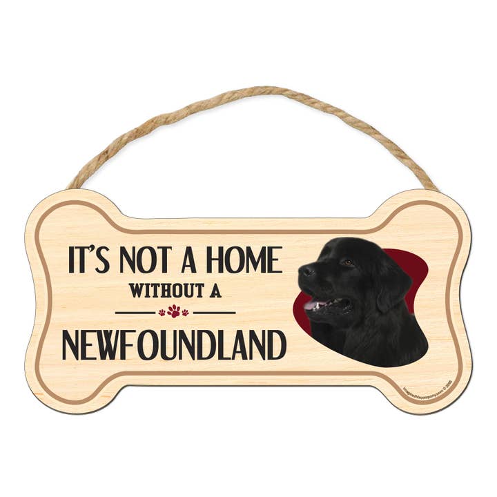 Newfoundland Bone Shaped Wood Sign for wholesale by Imagine This Company