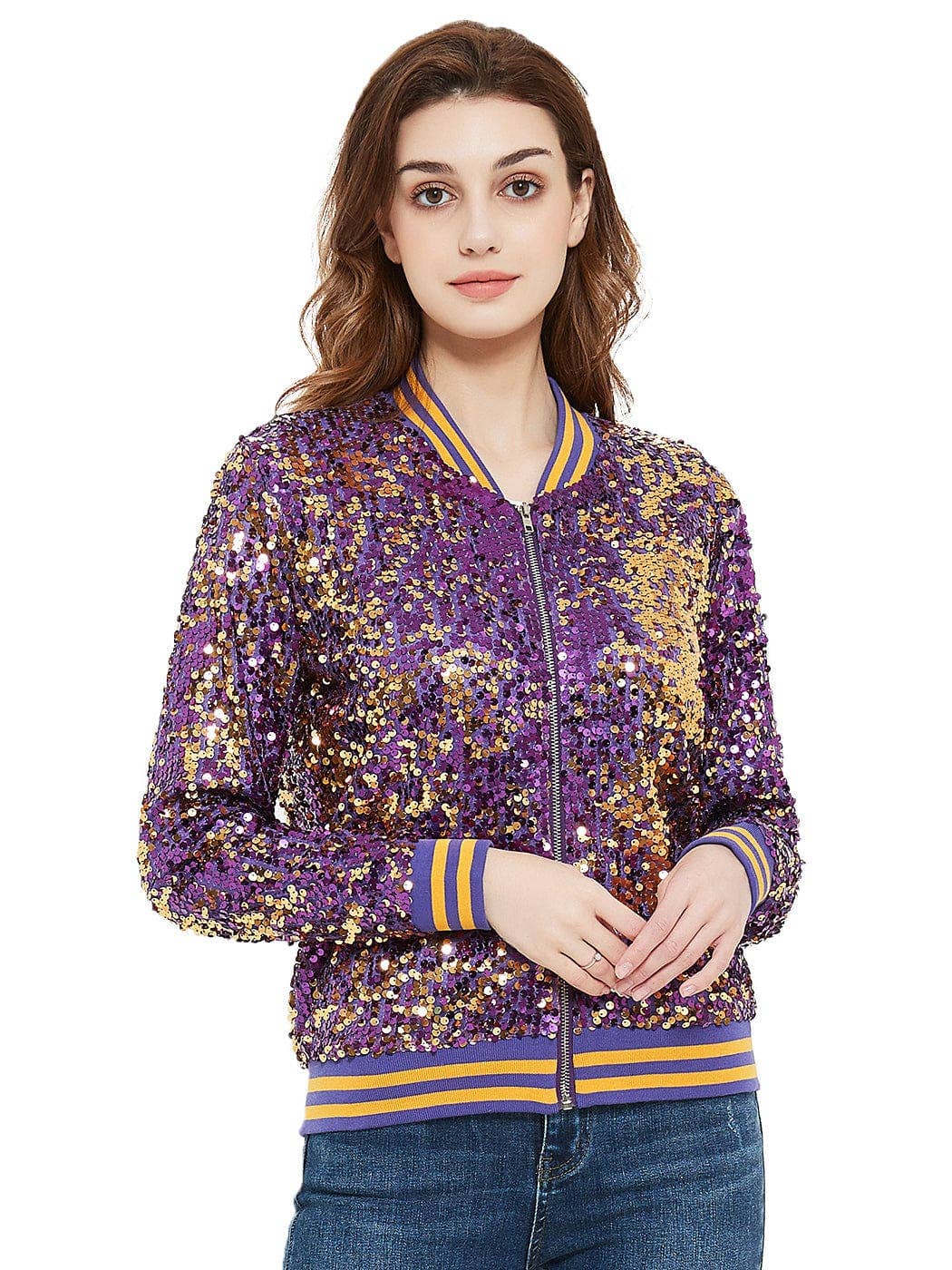 Anna Kaci Wholesale - Vente Bombers – femme - Blouson aviateur zippé à sequins57