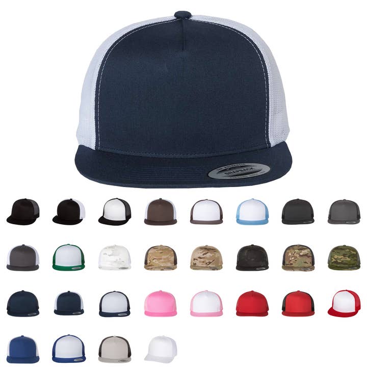 The Park Wholesale – wholesale Trucker hat – Unisex – YP Classics®, Yupoong 6006 - Flat Bill Trucker Cap - 6006