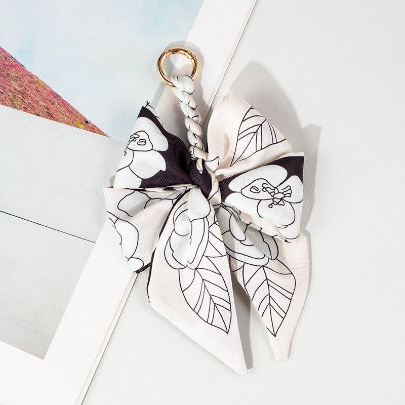 Dipped Shop - Vendita all'ingrosso Accessorio per borsetta - Donna - Ciondolo per Borsa con Fiocco e Stampa di Pizzo Vintage DP25D6767