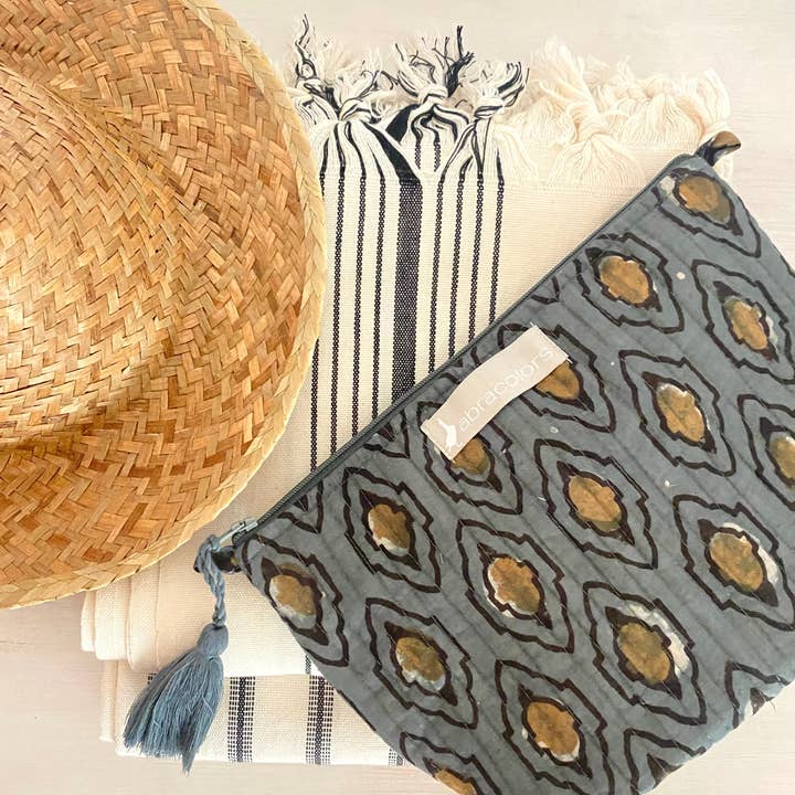 ABRACOLORS - Vente Trousse de toilette – femme - Sac Geo gris