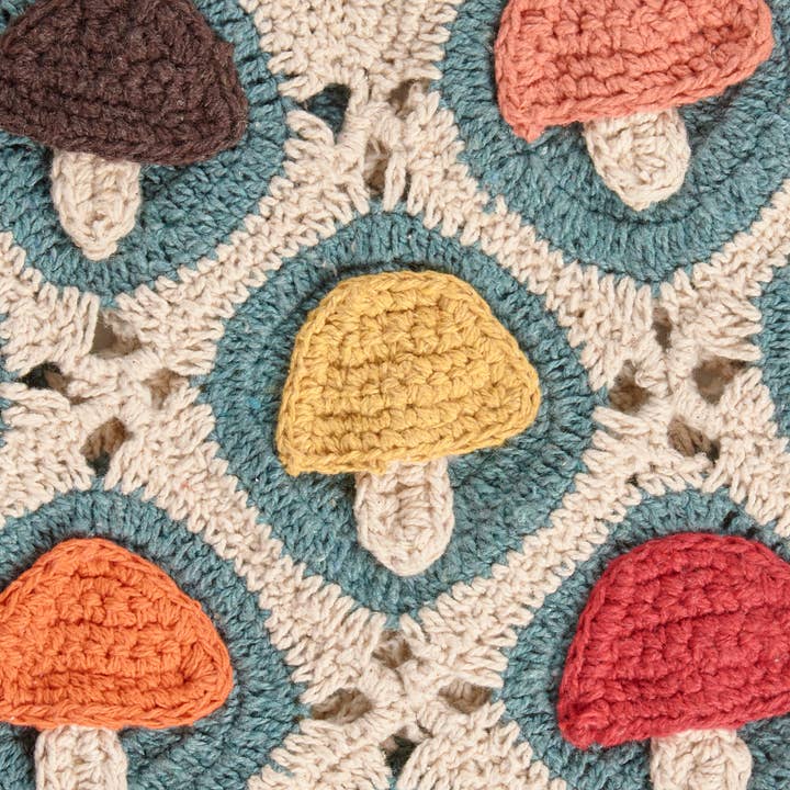 Primitives by Kathy - Wholesale Tote Bag - Unisex - Crochet Mushroom Tote