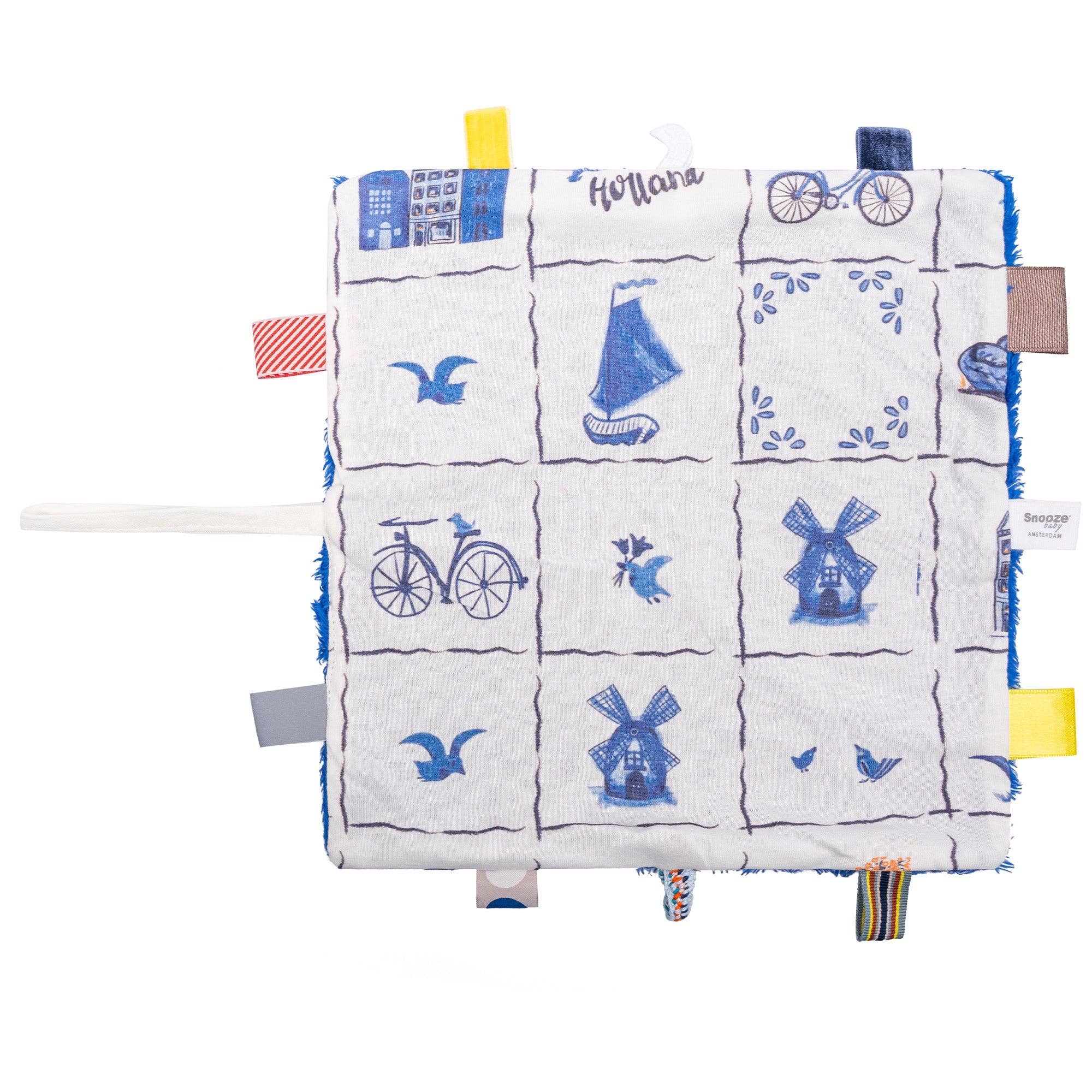 Snoozebaby - Wholesale Security/Cuddle Blanket - Baby - Cuddle cloth 25x25 cm Delft Blue4