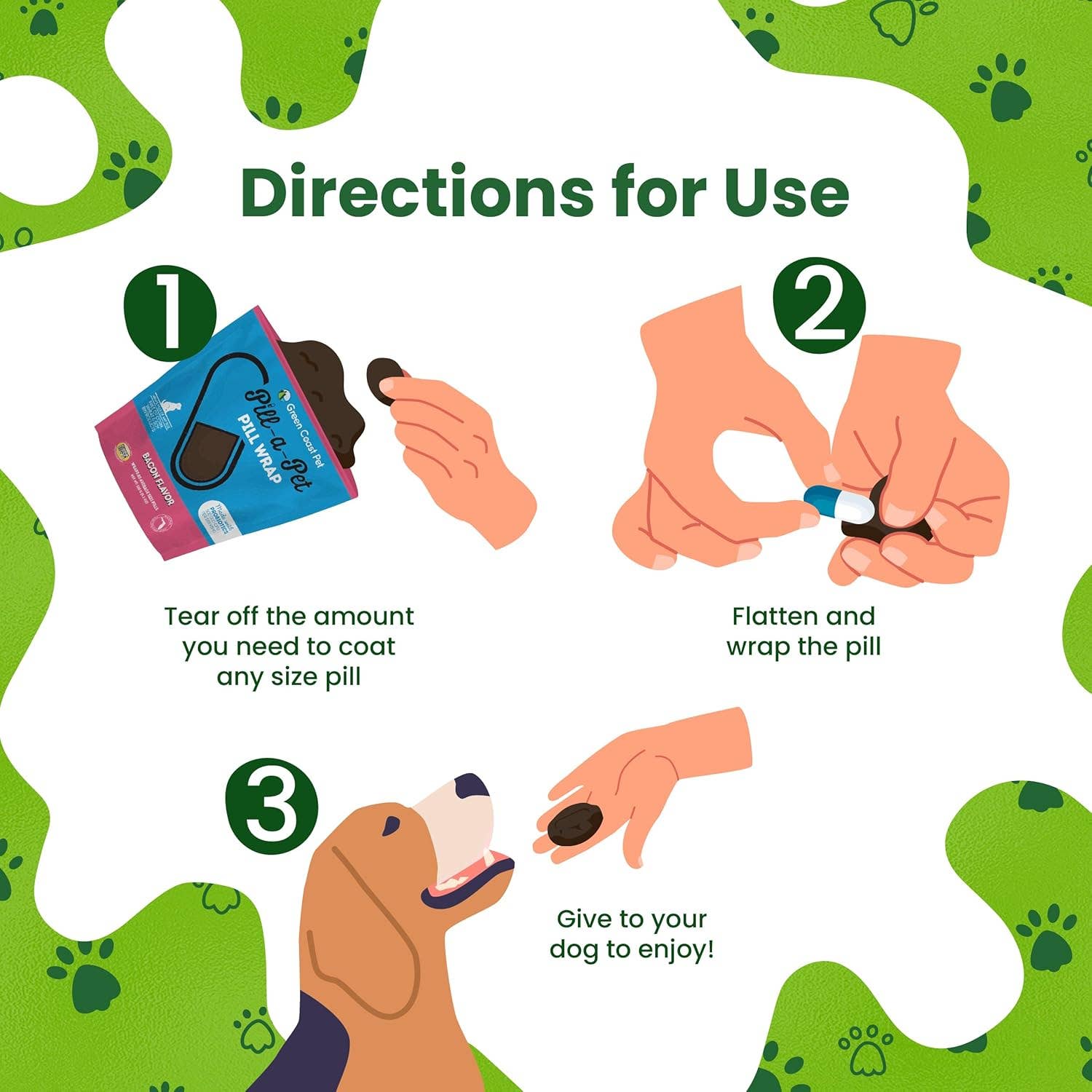 Green Coast Pet - Wholesale Pet Treats - Dog - Pill a Pet Pill 60 Wraps for Dogs Bacon Flavor, Probiotics3