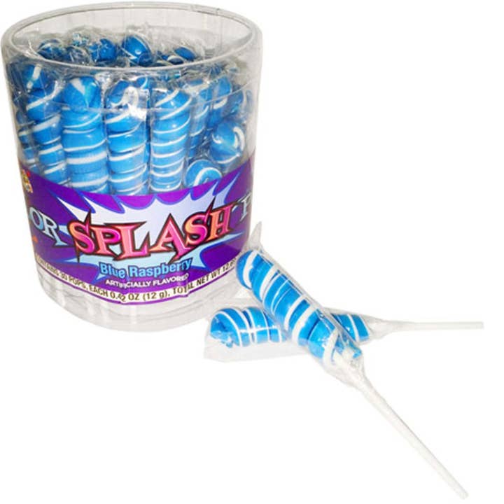 I Got Your Candy - Vendita all'ingrosso Lecca lecca - Lecca-lecca Albert's Splash Blue Raspberry Swirl 0,42 oz - 30 ct