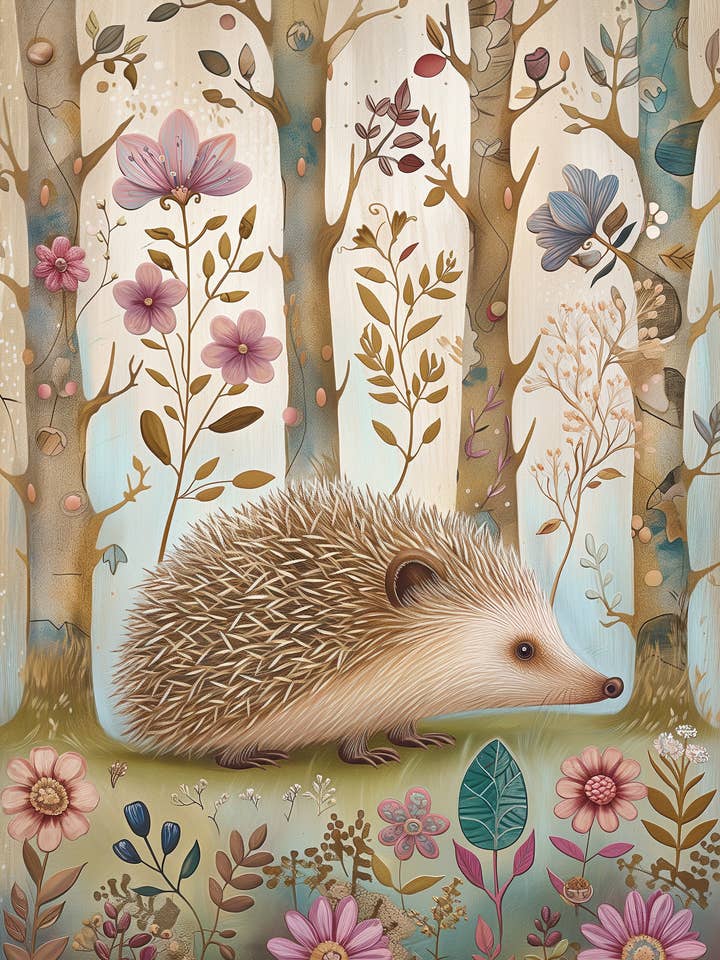 Woodland Spring Animals: Hedgehog | Map of Fripperies for wholesale by Fripperies