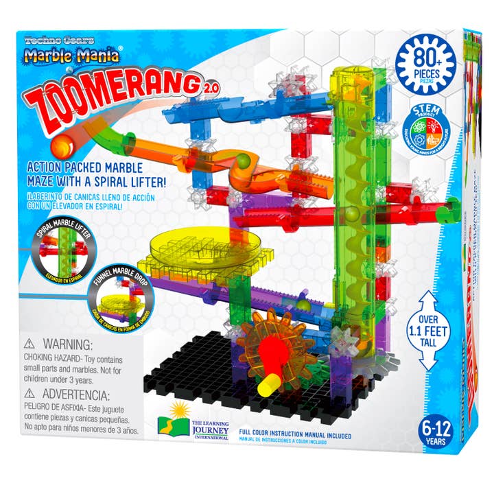 The Learning Journey - Wholesale Building Set - Kids - Techno Gears Marble Mania - Zoomerang 2.0 (80+ pcs)