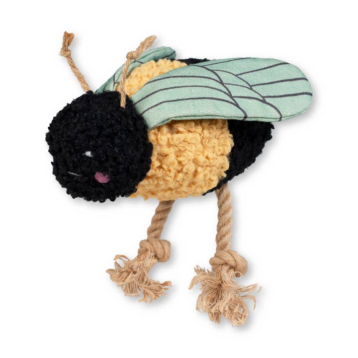 MS MRS. BEE MIXED MATERIAL DOG TOY for wholesale by Petshop by Fringe Studio