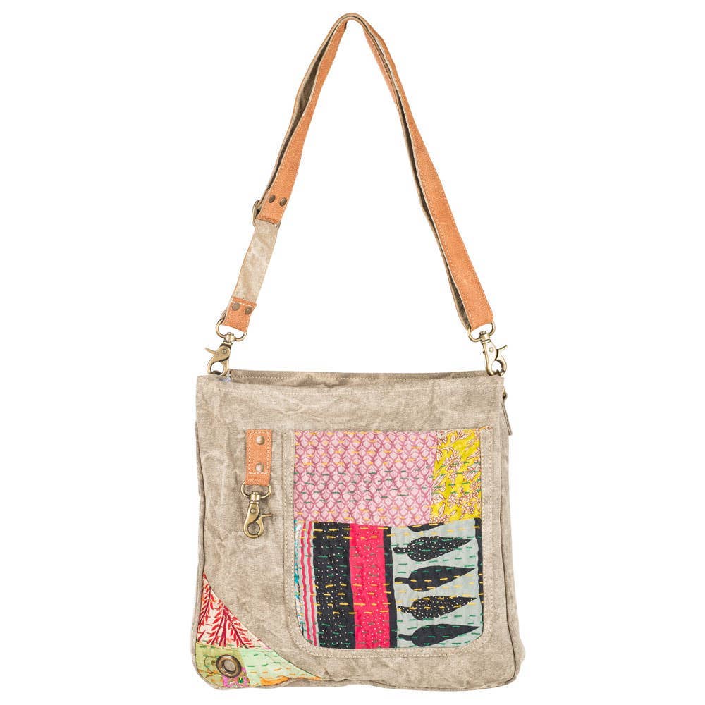 Clea Ray Canvas Bags & Clothing - Vendita all'ingrosso Tracolla - Donna - Borsa a tracolla Kantha riciclata3
