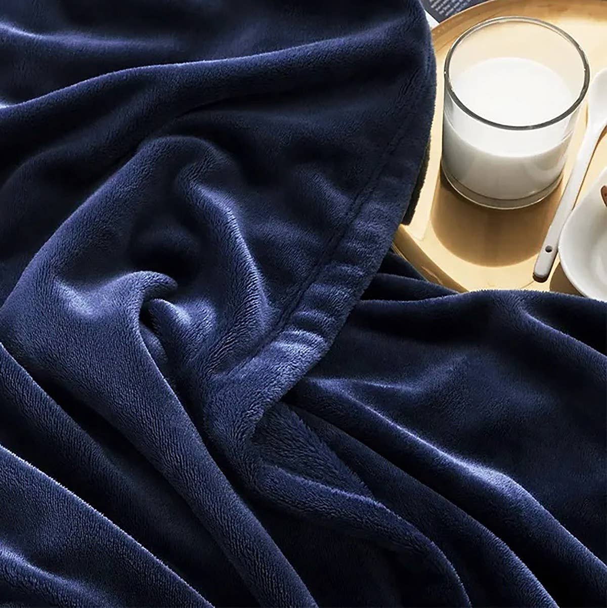 home mart goods - Wholesale Bedding Blanket - Navy Super Soft Plush Warm Cozy Bed Throw Flannel Blanket4