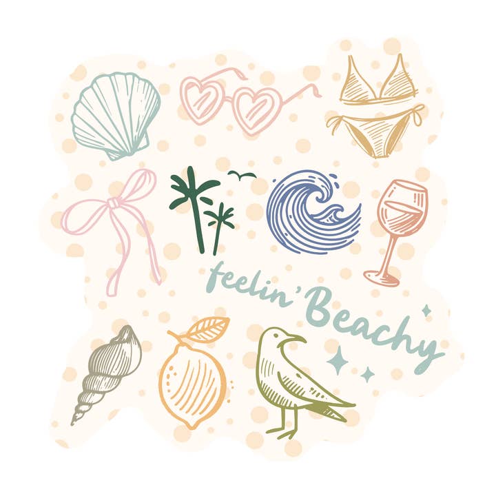 Strand Hav Sommar Rolig Högkvalitativ Vinylklistermärke för wholesale av Juju and Moxie