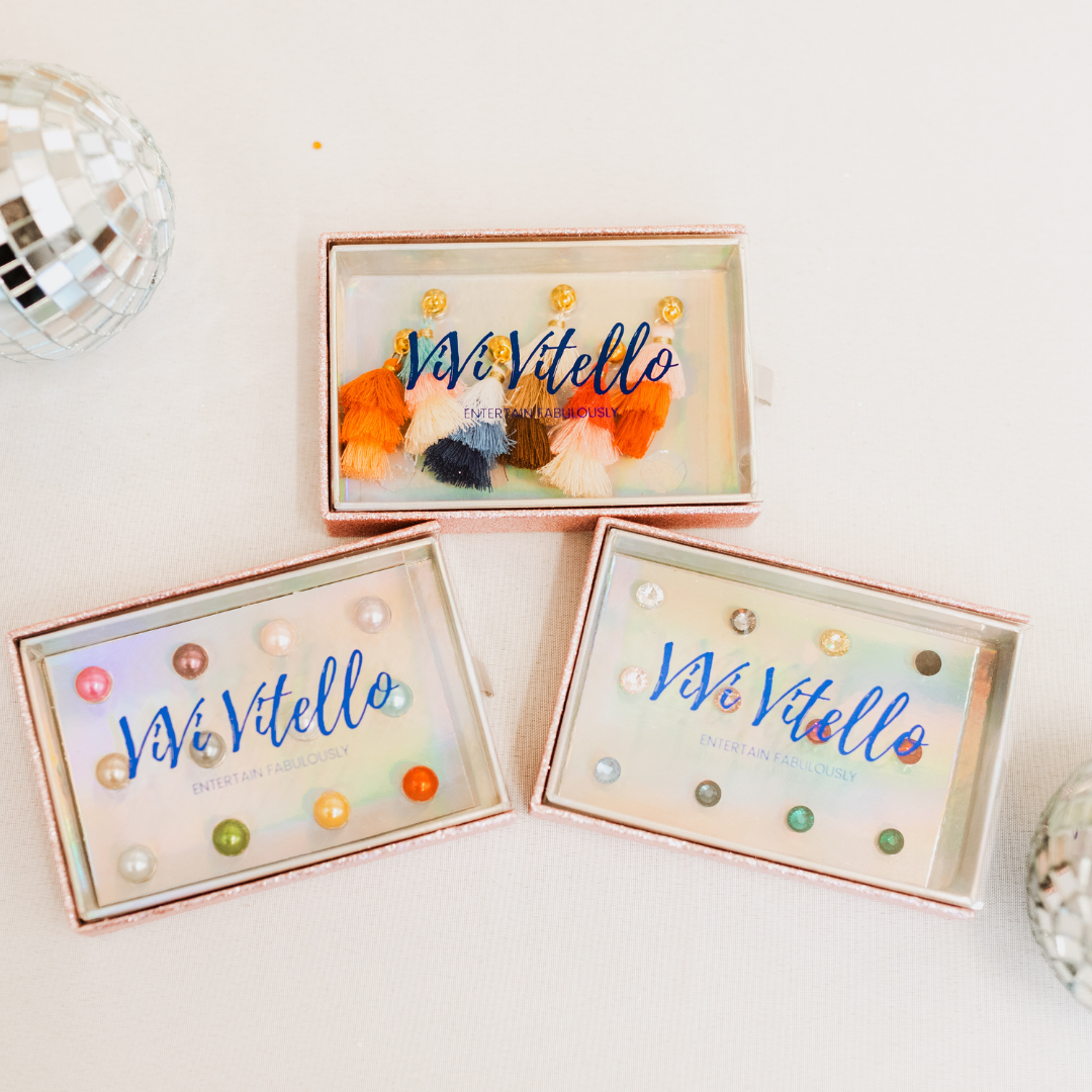 ViVi Vitello – wholesale Wine charm – Tiered Tassel! Cheers Charms, Set of 64