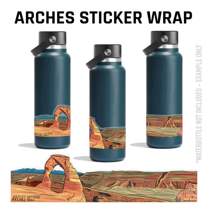 Emballage autocollant du parc national des Arches pour la vente par Creatively Leanne