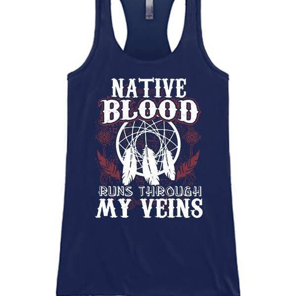 Du sang indigène coule dans mes veines (plumes) pour la vente par Soulful Wear