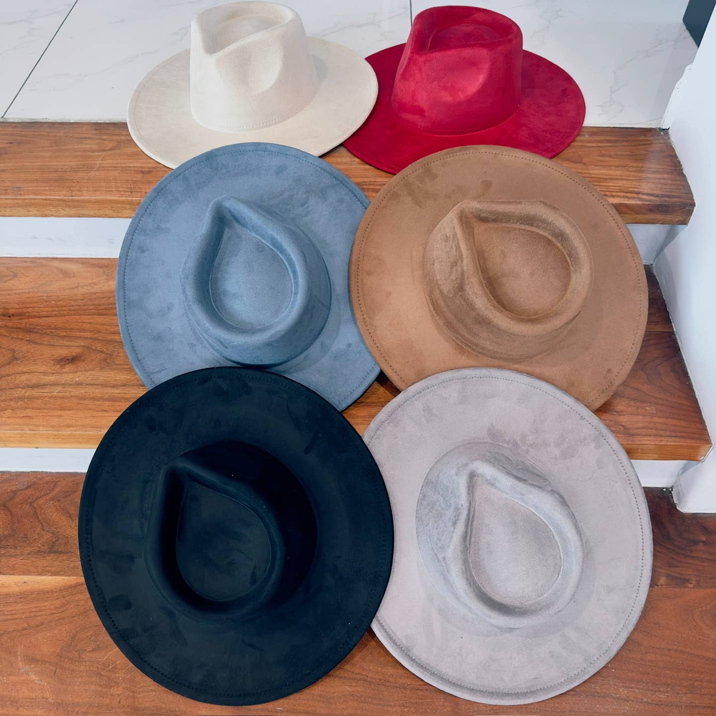 One and Only Accessories - Wholesale Fedora - Women's - Vegan Suede Rancher Hat 5