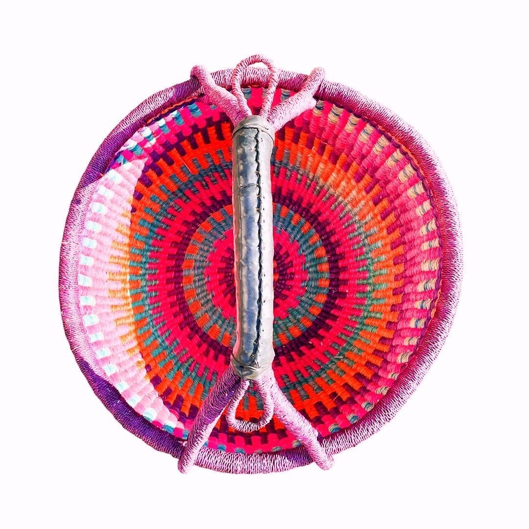 Jungle Direct – Großhandel Korb – Runder Korb aus handgeflochtenem Elefantengras mit Ledergriffen13