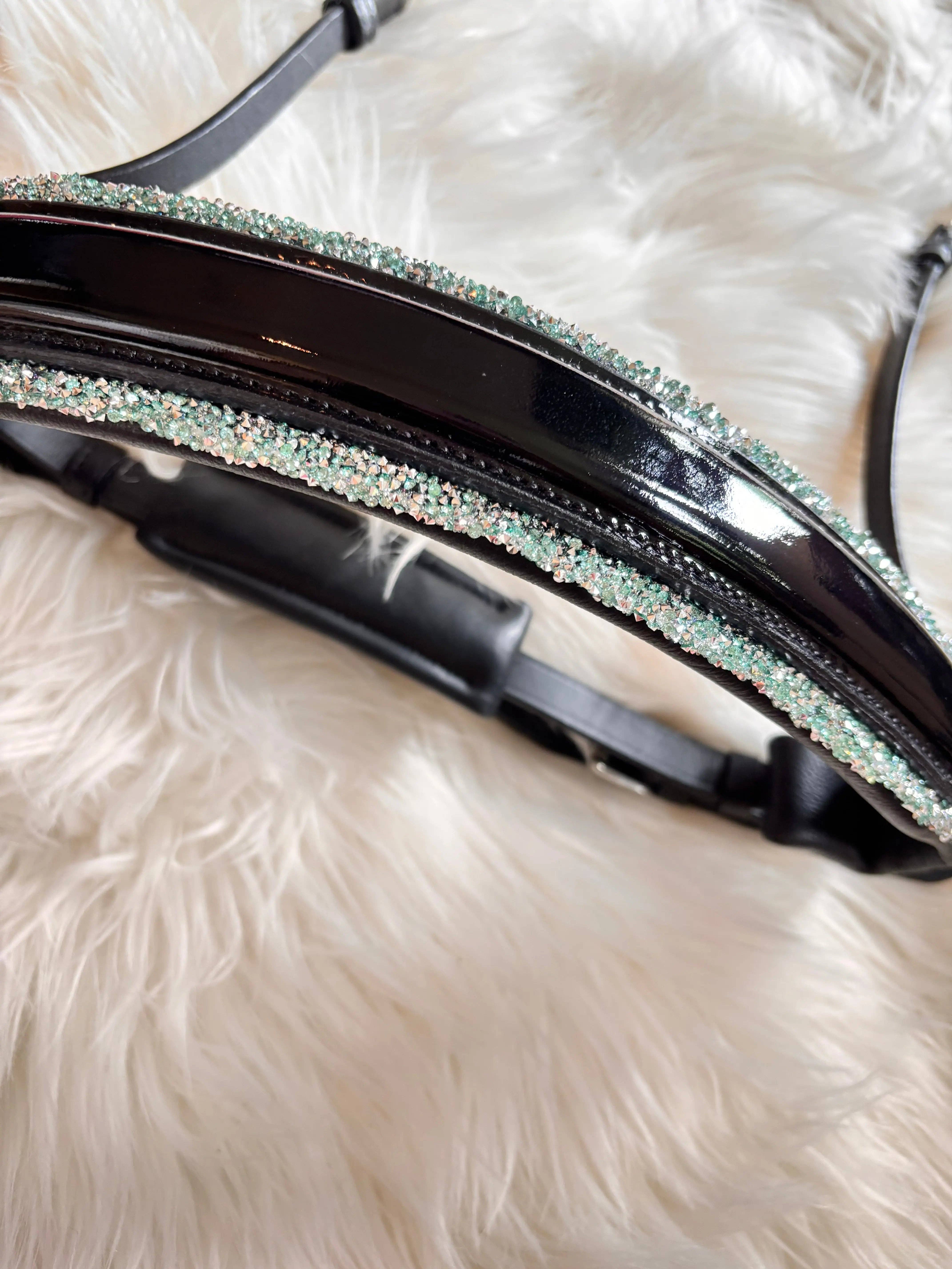 CR Harmonyequestrian - Wholesale Horseback Riding Gear - Noseband Mint Crystal4
