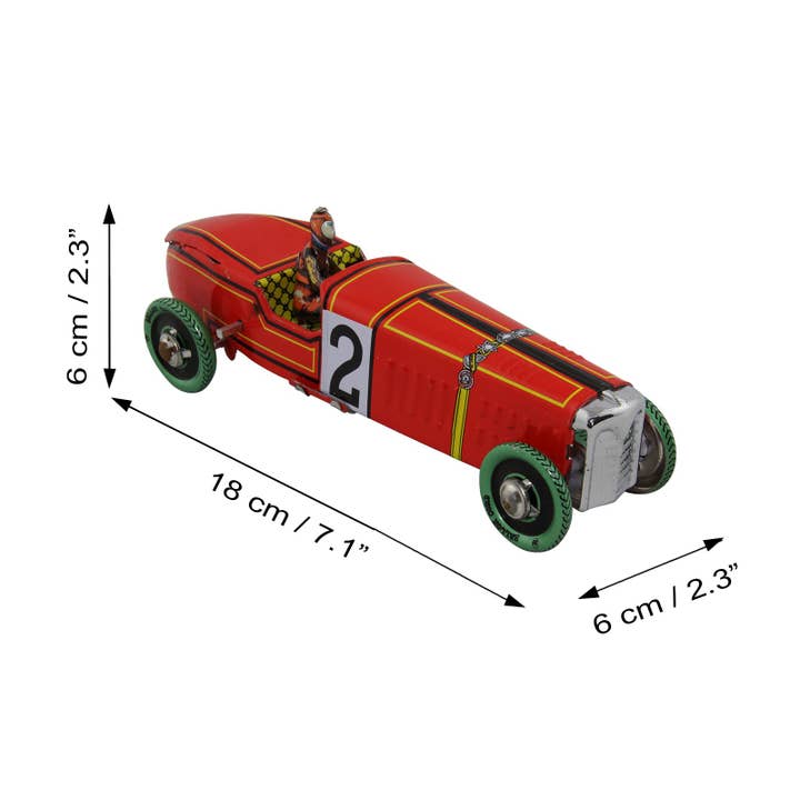 Tribal Trade GmbH - Wholesale Classic Toy - Kids - Vintage racing car No. 2 tin toy