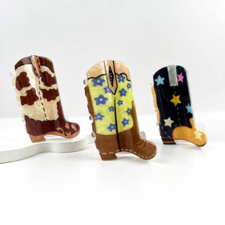 mildstyles - Wholesale Hair Clip - Women's - Cowboy Boots Acrylic Hair Claw Clip10