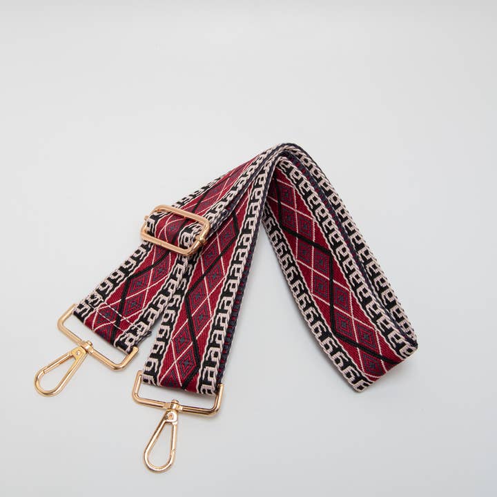 Pine Apparel - Wholesale Bag Strap - Women's - Geometric Diamond Woven Adjustable Canvas Strap