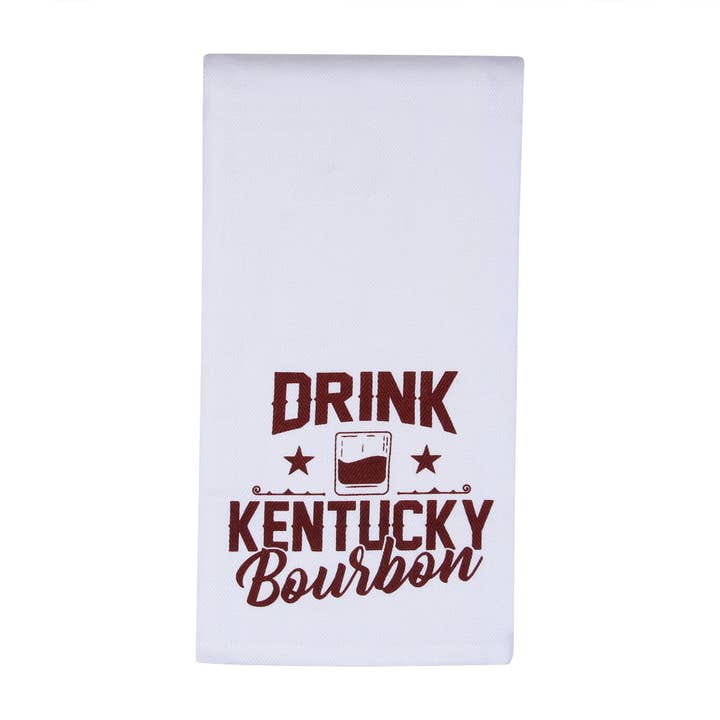 Drink Kentucky Bourbon Tea Towel for wholesale by Barrel Down South