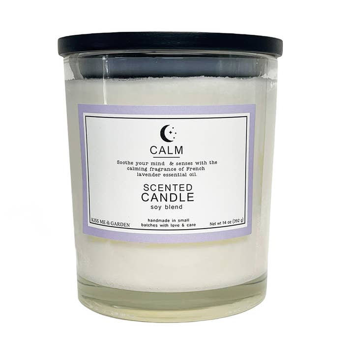 14 oz Lavender Candle for wholesale by Kiss Me in the Garden