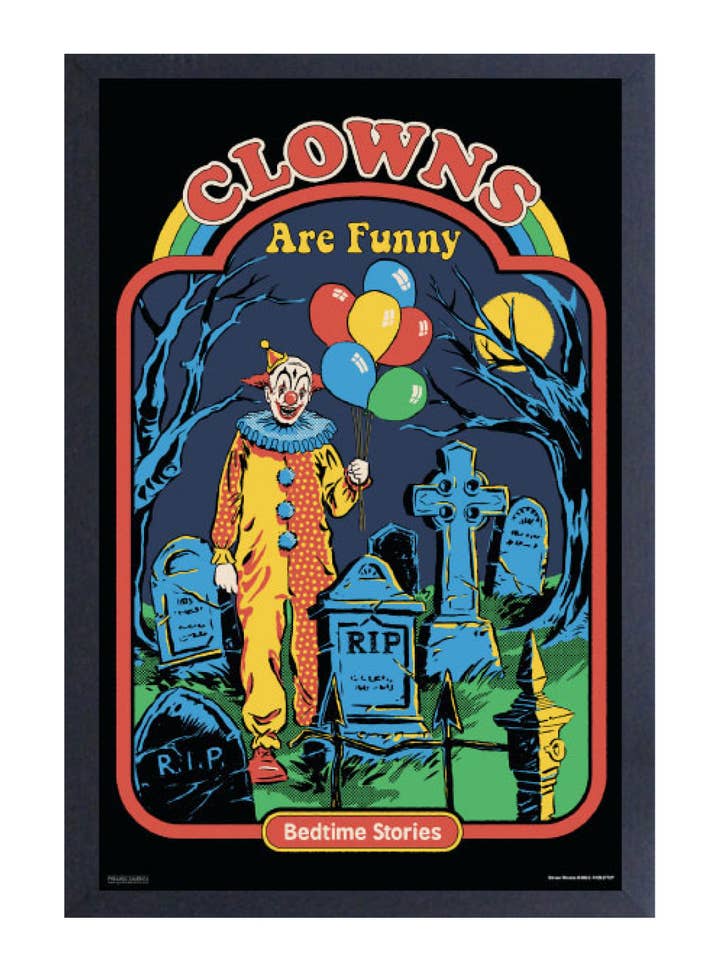 Steven Rhodes -Clowns Are Funny Framed Print for wholesale by Pyramid America