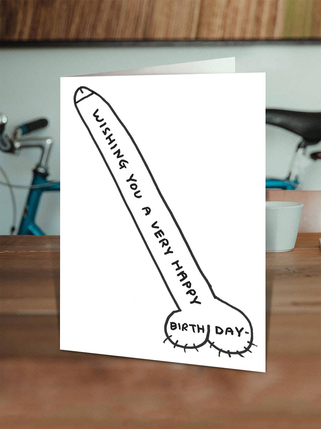 David Shrigley x Brainbox Candy – postal de parabéns por atacado – Cartão de aniversário engraçado - Cock Greetings Card1