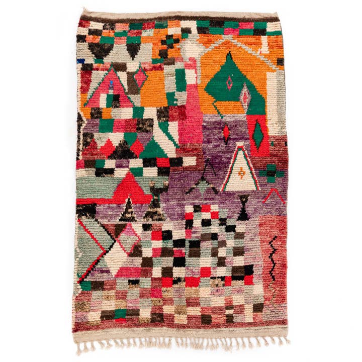 Handmade Vintage Moroccan rug 5,7 x 8,9 ft / 175 x 272 cm for wholesale by Benisouk