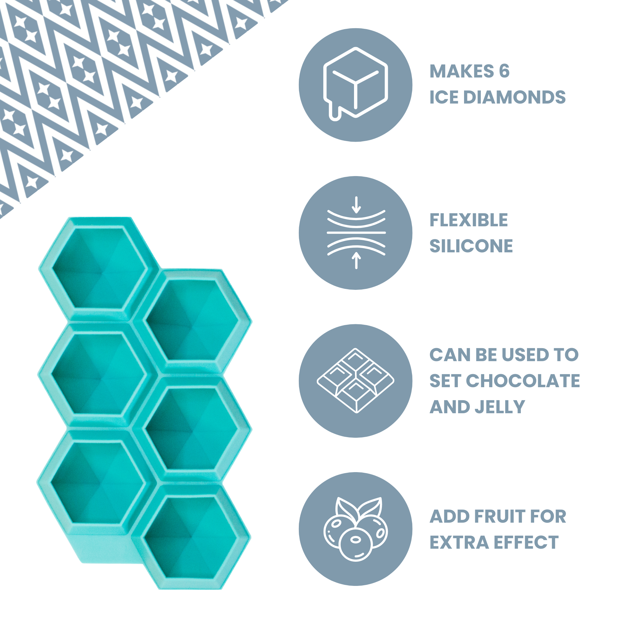 UBERSTAR - Wholesale Ice Tray/Mold - Diamond Ice Tray - Silicone Ice Mold2