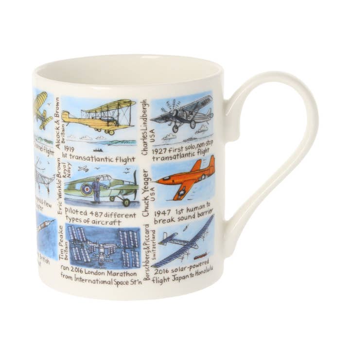 History Of Flight Mug for wholesale by mclaggan+co