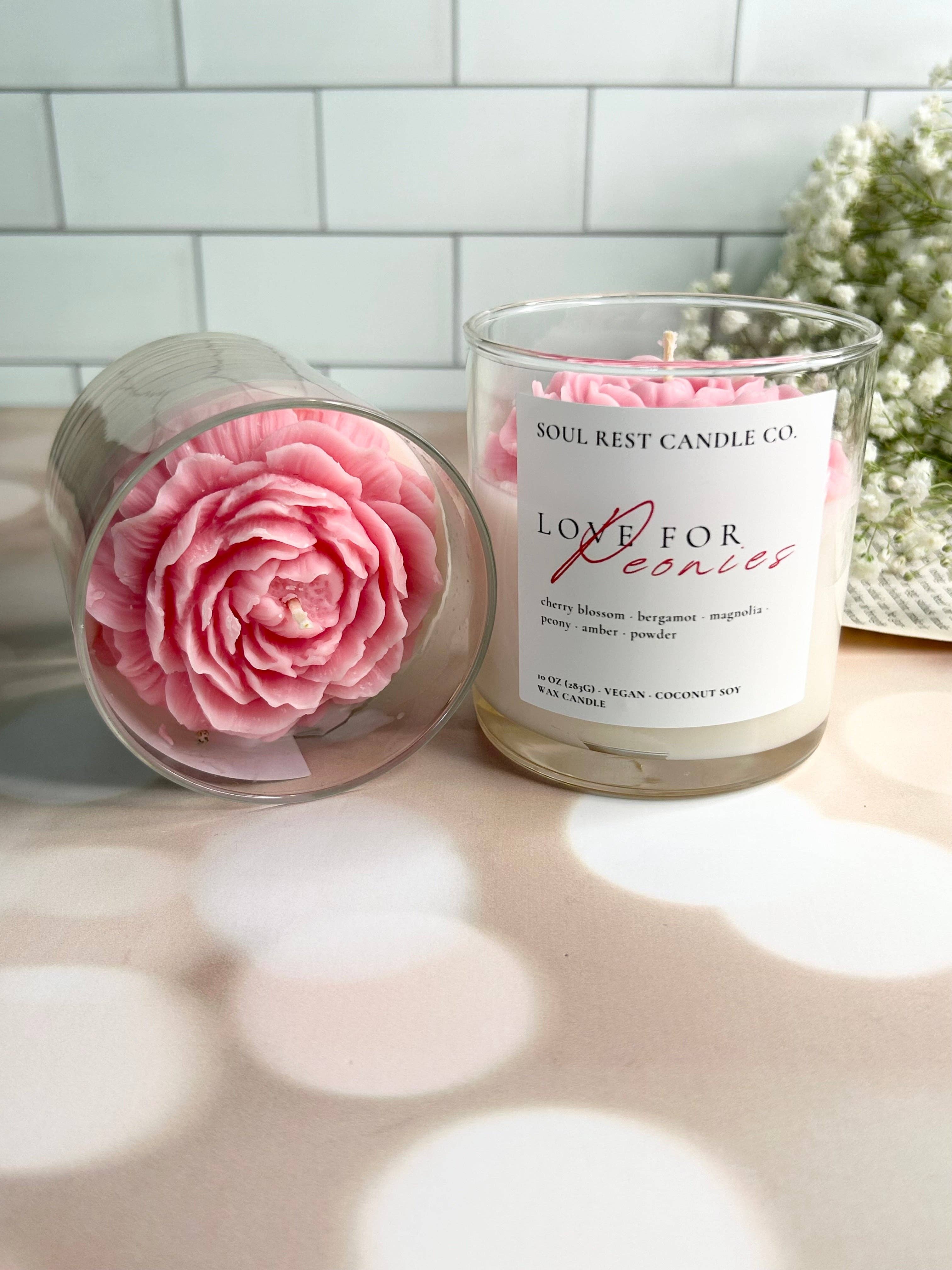 Soul Rest Candle Co. - Wholesale Jar/Filled Candle - Love for Peonies 10oz candle8