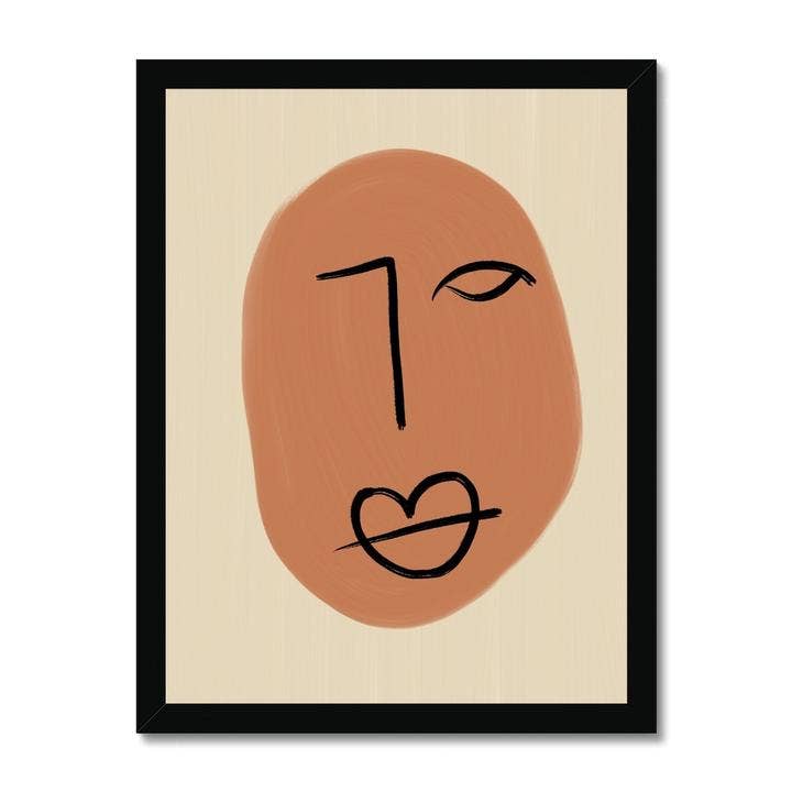 Orange Ansigt Kunst Print for engroshandel hos The Brown Hues